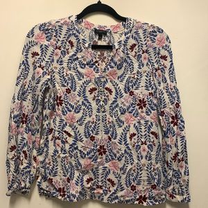 Talbots long sleeve floral top